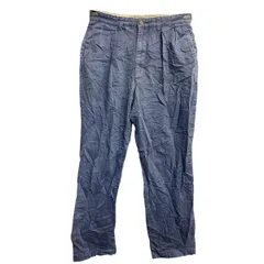 POLO RALPH LAUREN チノパン W30 ポロラルフローレン タックパンツ ブルーグレー コットン 古着卸 アメリカ仕入 2412-788