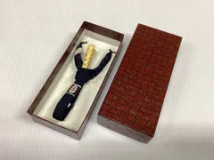男物羽織紐/未使用品/紺/平組/正絹/11299