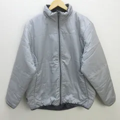 G■アディダス/adidas 中綿ジャケット/ロゴ刺繍【L】灰/men's/98【中古】■