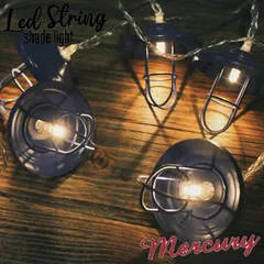 ガーランド led ライト ランタン イルミネーション アメリカン MERCURY マーキュリー ランプ LEDストリング METAL 10P ブルー DE048677 おしゃれ 雑貨 アウトドア インテリア LEDランプ 屋外 室内 テント 飾り