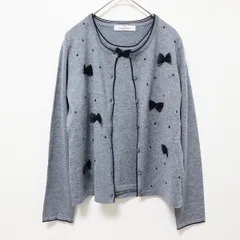 ギャラリービスコンティ GALLERYVISCONTI アンサンブル セットアップ ニット リボン レース ビーズ a881472n