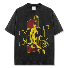 NBA マイケル ポーターJr. Michael Porter Jr. デンバー・ナゲッツ ヴィンテージ加工 コットン 半袖 Tシャツ 男女兼用 S～3XL