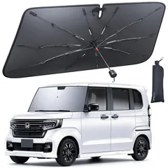 【強化十本骨・ガラス繊維製傘骨】 2024 Lamicall 傘式 車 サンシェード フロント: サンシェード 車 フロントガラス 日除け クルマ フロントサンシェード 車用傘式サンシェード 折り畳み式 車用サンシェード 断熱 カー用品 遮光 遮熱 uvカ 0