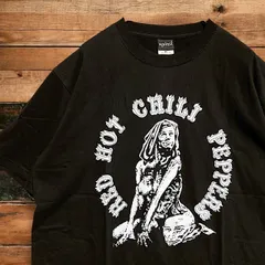 レッチリ00s ビンテージ 黒 ロゴTシャツ バンドT 00sREDHOTCHILIPEPPERSレッチリバンドTシャツバンTでかロゴ