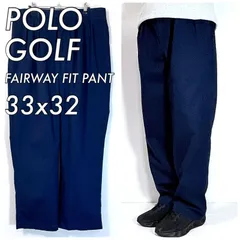 90s POLO GOLF Ralph Lauren ポロゴルフ ラルフローレン ツータック チノパン W33L32 実寸W35.5L30 FAIRWAY FIT PANT フェアウェイフィット コットンツイル ストレッチ 濃紺 ネイビー p25083318