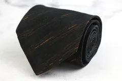 ヒューゴボス ブランド ネクタイ シルク ライン柄 総柄 伊製生地 高級 PO メンズ ブラック HUGO BOSS 【中古】