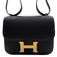 エルメス(HERMES) ミニコンスタンス18 ミロワール 黒 エプソン ゴールド金具 K刻印(2025年製造) 新品 レディース ショルダーバッグ