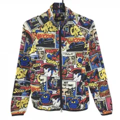 【美品】ラウドマウス ジャケット 白×マルチカラー クラッシュ 薄手 レディース S ゴルフウェア LOUDMOUTH