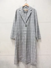 BEAMS HEART ビームスハート チェスターコート スプリングコート 薄手 麻混 チェック柄 グレー Sサイズ