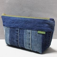 ★専用　確認★　デニムリメイクワイヤーポーチ⭐ ハンドメイド デニムリメイク ポーチ P-3 - メルカリ