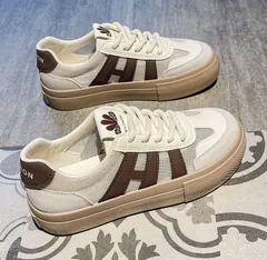 厚底キャンバススニーカー レディース 2025夏新作 韓国風 小白靴 カジュアルシューズ 通気性 ローカット 運動靴 増高効果