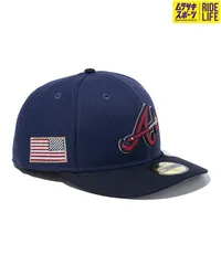 【ムラスポ公式】新品 NEW ERA ニューエラ キャップ 帽子 PC 59FIFTY Stars & Stripes アトランタ・ブレーブス ライトネイビー ネイビーバイザー 14109868