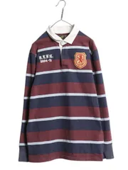 【お得なクーポン配布中!】 ラグビー ラルフローレン ボーダー 長袖 ラガーシャツ メンズ XL / ヴィンテージ 加工 長袖シャツ ヘビーウェイト 大きいサイズ SLIM FIT