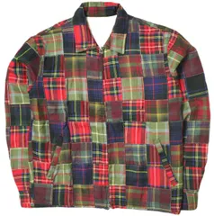 Universal Works ユニバーサルワークス パッチワークチェックブルゾン 66-18-0054-263 M RED ジップアップ ジャケット アウター g15848のサムネイル