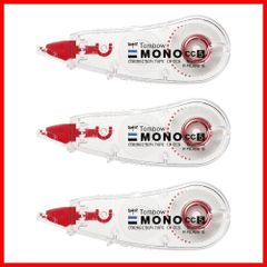 修正テープ 5mm MONO モノCC (ミニサイズ・高密着テープ) トンボ鉛筆 使い切りタイプ 6m 3個 KCB-326 (CTCC5×3)