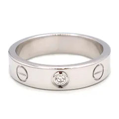【天白】CARTIER カルティエ 指輪 ミニラブリング 1P ダイヤ B4050548 K18WG ホワイトゴールド 48 ジュエリー 箱 保証書のサムネイル