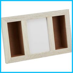 【在庫処分】縦 オフホワイト 25.6x ダブルボックスフレーム 5.5x15.6cm 丸和貿易 400893702