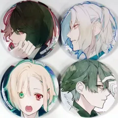 【中古】バッジ・ピンズ(キャラクター) [単品] 集合 描き下ろし缶バッジ4個セット 「PS Vitaソフト ニル・アドミラリの天秤 クロユリ炎陽譚 アニメイト限定セット」 同梱特典