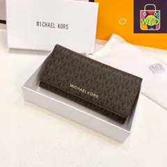 MICHAEL KORSマイクゴールド/ウォレット、クレジットカードスロットに紙幣と手形を収納、両用パスケースウォレット、多機能小財布パスケース[本日特価|新品未使用品]