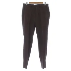 メンズビギ MEN'S BIGI CROWDED CLOSET ポリエステルブッチャーストレッチパンツ スラックス テーパード センタープレス 03 L 茶 ブラウン MO284FP09 /KLのサムネイル