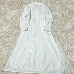 【美品】Eimee Law　キルトステッチドレス　シャツワンピース　38 М相当　キルティング　マキシ丈　ロング