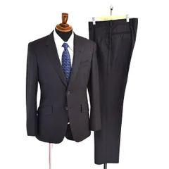 ポールスミスコレクション 伊製チェルッティ生地 2つボタン シングル スーツ A5 / M ブラック シャドーストライプ PC-ST-36630 4TL020 【送料無料】【中古】【メンズビジネス】202412