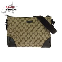 GUCCI グッチ ベージュ ホワイト ゴールド金具 GGキャンバス 153009  