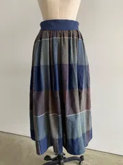 Kelen /チェックAラインスカート LKL23HSK2005 グリーンM