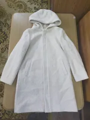 ロペピクニック　フード付きコート　オフホワイト系　サイズ38
