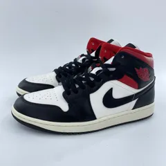 【中古】NIKE Women's Air Jordan 1 Mid Black/Gym Red スニーカー 28.5cm BQ6472-061 レッド ホワイト ブラック ナイキ[10]