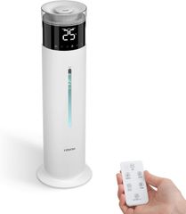超音波式加湿器　タワー型　上部給水　リモコン付き　タンク10L　ホワイト　XR-K705