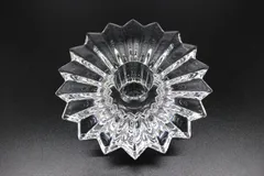 未使用バカラ　クリスタルガラス 六角形キャンドルホルダー2脚 未使用バカラ クリスタルガラス 六角形キャンドルホルダー2脚