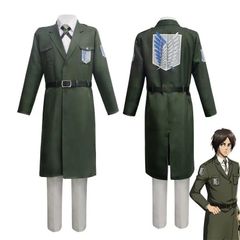新品未使用 進撃の巨人 エレン風 調査兵団 制服 コスプレ衣装 フルセット S～XXLサイズ対応 第四季 マーレ編 大人用 ハイクオリティ 長コート付 ステージ 舞台 ハロウィン 撮影 イベント用 文化祭 プレゼント