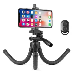 くねくね三脚 スマホ 三脚 どこでも固定可能 3way雲台 スマホ 固定 スタンド iPhone iPad タブレット適用 スマホスタンド 三脚 耐荷重1kg リモコン付き 軽量 コンパクト ミニ三脚 フレキシブル 写真撮影 自撮り 360度回転 カメラくねく