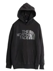 【お得なクーポン配布中!】 ノースフェイス プリント スウェット フード パーカー レディース S The North Face プルオーバー 裏起毛 トレーナー アウトドア ブラック