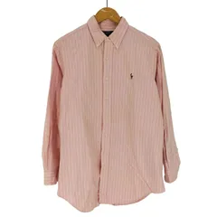 ポロバイラルフローレン Polo by RALPH LAUREN カラー ポニー刺繍 ストライプ B.D シャツ メンズ import：L 