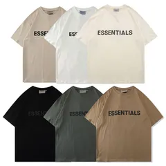 ＜SSFOG FEAR OF GOD ESSENTIALS＞メンズ100％コットンTシャツ半袖丸首トップスS-M