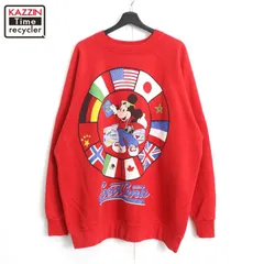90s USA製 vintage ミッキーマウス Mickey Mouse プリント スウェット トレーナー メンズ XL~サイズ相当 ビッグサイズ オーバーサイズ