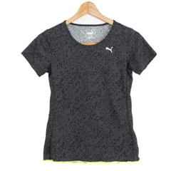 プーマ 半袖Ｔシャツ スポーツウエア トップス 黒 レディース Sサイズ ブラック×パープル PUMA 【中古】