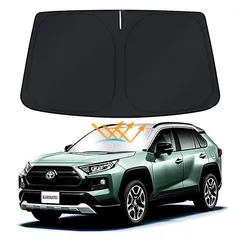 【多層断熱素材】BLUESEATEC トヨタ RAV4 50系 サンシェード フロントガラス用 パラソル 車用サンシェード TOYOTA RAV4 50系 MXAA5# AXAH5# 2019年4月-現行 車種専用設計 UVカット 日焼け防止 劣化防止 断 1