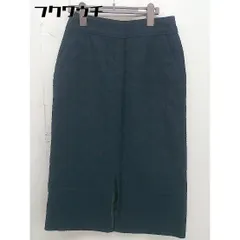 ◇ URBAN RESEARCH ROSSO バックジップ 総柄 刺繍 膝下丈 ナロー スカート サイズ36 ネイビー ブラック レディース  【中古】 【1111190003173】