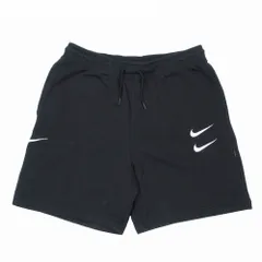 ナイキ NIKE SWOOSH ロゴ 刺繍 スウェット ハーフ パンツ ショーツ ショート スポーツウェア ボトムス DB4958-010 XL ブラック ur65 /T2K
