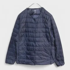 【訳アリ】【ユニクロ】『UNIQLO』[ウルトラライトダウン] ダウンコート 薄手 ネイビー 大きいサイズ (XL)