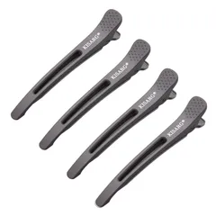 【特価商品】ヘアピン ヘアクリップ レディーズ兼用 美容師 プロ用 前髪 髪留め メンズ 散髪用 クリップ ダックカール カールクリップ ダッカール かみどめ ピン ブロッキング セルフカット KISARG しっかりとまる 跡がつかない 大きめ 4本セット入り