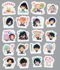 【中古】シール・ステッカー 集合 クリアステッカー20枚セット(三日月宗近なし) 「わんぱく!刀剣乱舞POP UP SHOP ～みんなにごあいさつ～」