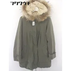 ◇ mysty woman ミスティウーマン 3WAY チャイニーズラクーンファー 長袖 ミリタリー コート サイズM カーキ レディース  【1109270009610】のサムネイル
