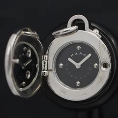 稼動 QZ 良品 マークバイマークジェイコブス ラウンド 黒文字盤 MBM7031 ペンダントウォッチ KRK 