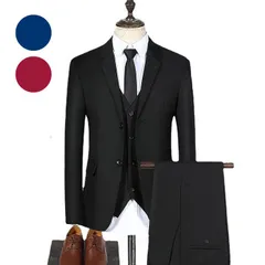 メンズ スーツ セットアップ 上下セット ジャケット ズボン 2つボタン スリムスーツ ビジネス M L 5XL ブラック 黒 ワインレッド ネイビー 紺 大きいサイズ 紳士服 背広 卒業式 入学式 無地 シンプル 成人式 結婚式 dw224s1