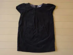 ボンポワン Bonpoint アウトレット 子供服 女の子 ワンピース 6歳 約 110cm グレー コーデュロイ 半袖 秋 冬 ★3 ガールズ 女児 キッズ 【中古】 ユーズド リサイクル 古着 子ども服 こども