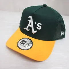 ニューエラ NEW ERA 9FORTY A-Frame MLB オークランド アスレチックス ベースボール メッシュ キャップ 帽子 グリーン アジャスタブル 正規品